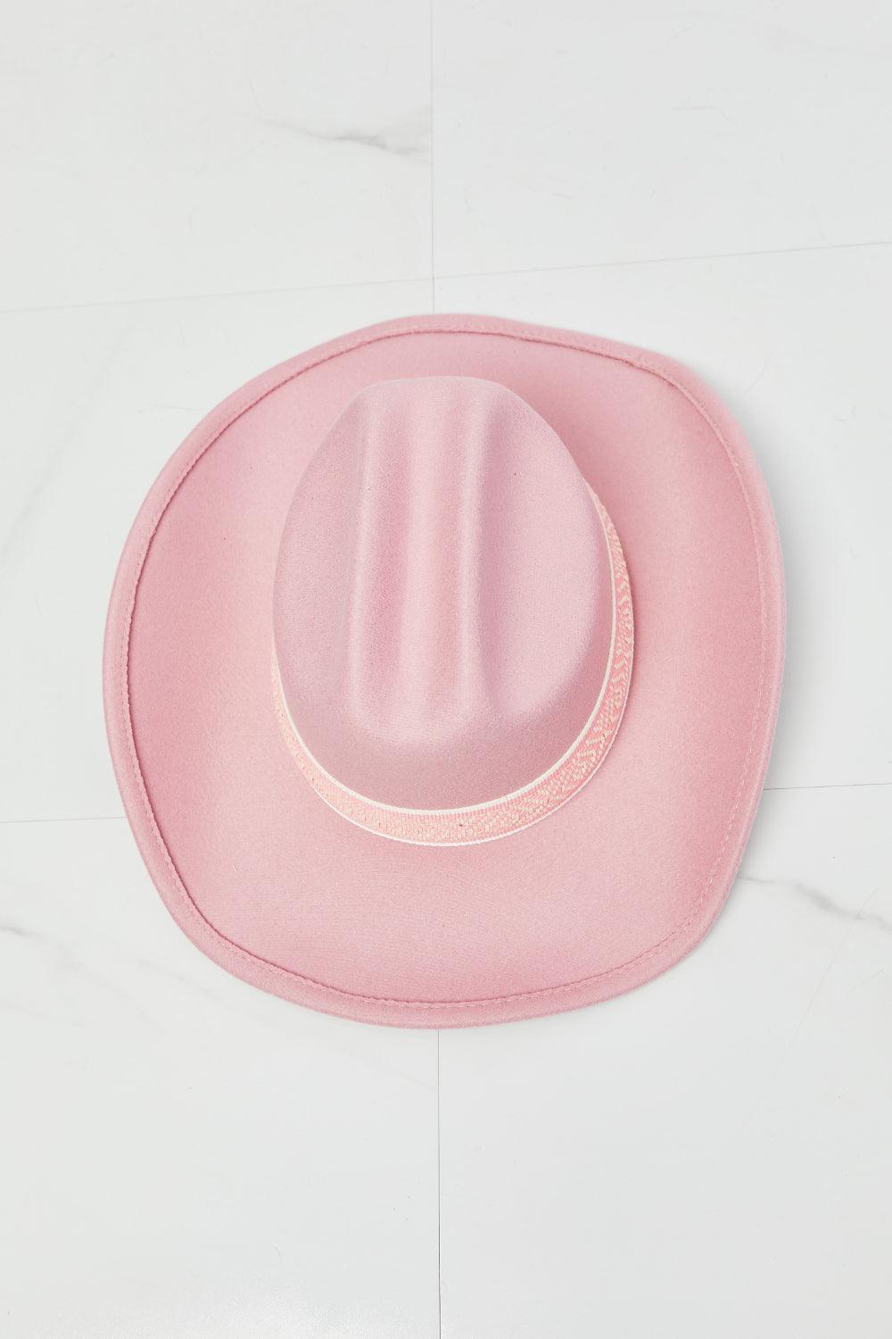Fame Western Cutie Cowboy Hat in Pink - Trendha