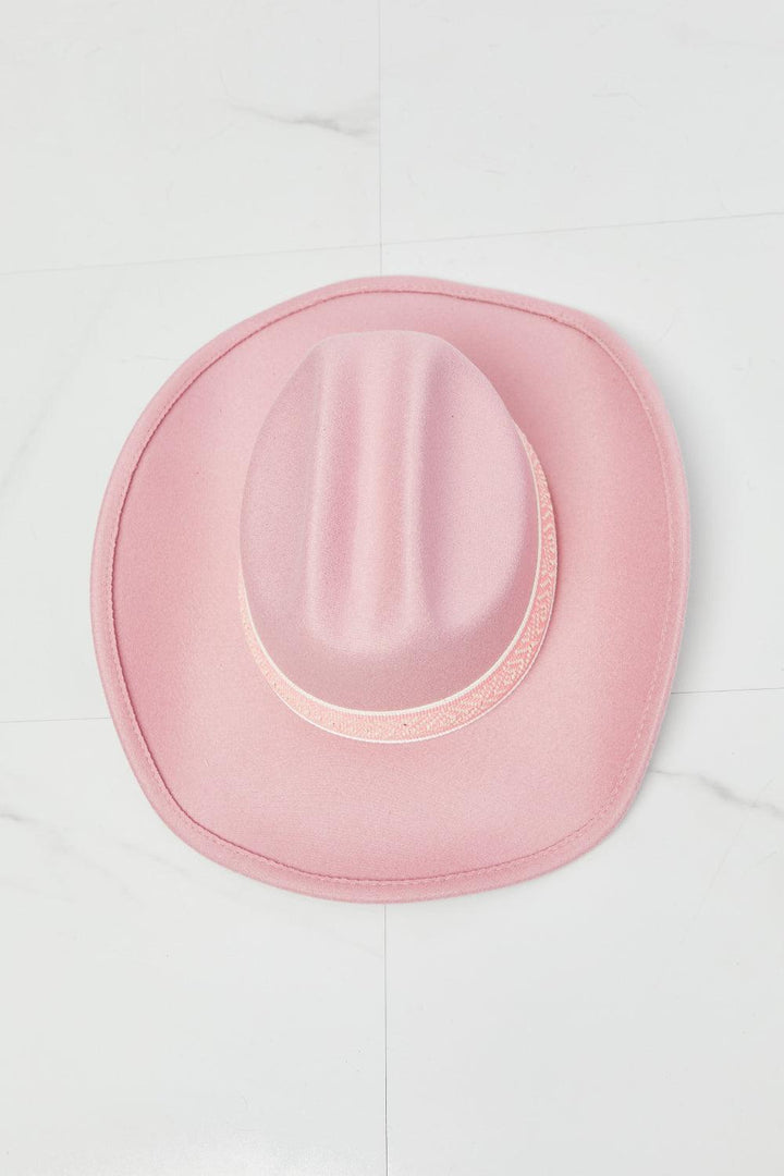 Fame Western Cutie Cowboy Hat in Pink - Trendha