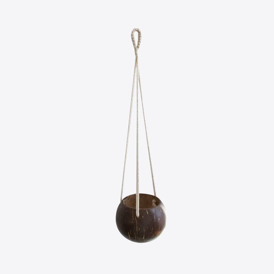 Coconut Macrame Hanging Planter - Trendha