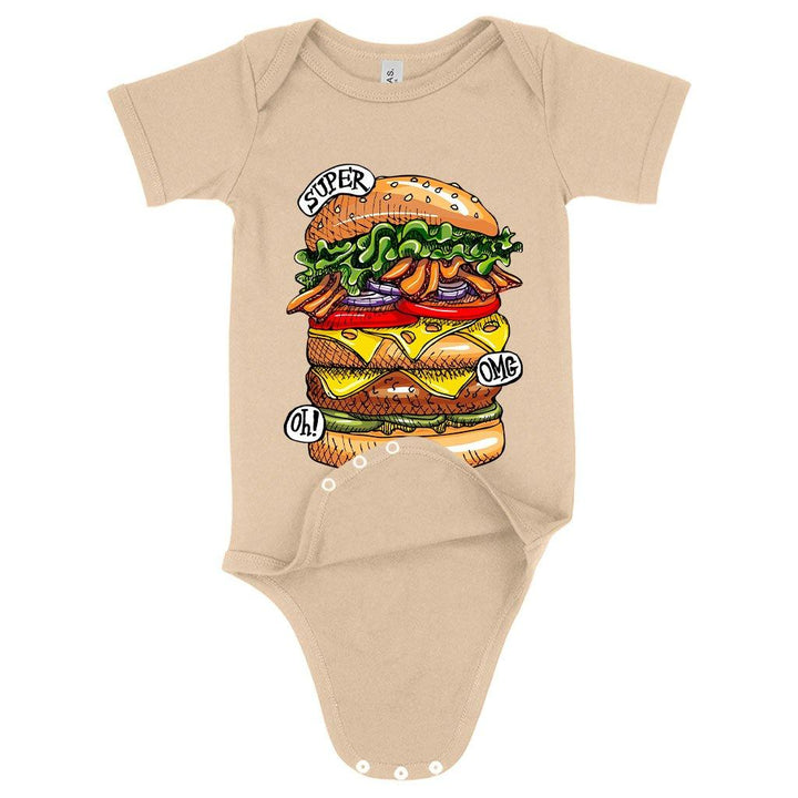 Baby Jersey Burger Onesie - Cool Food Onesies - Trendha