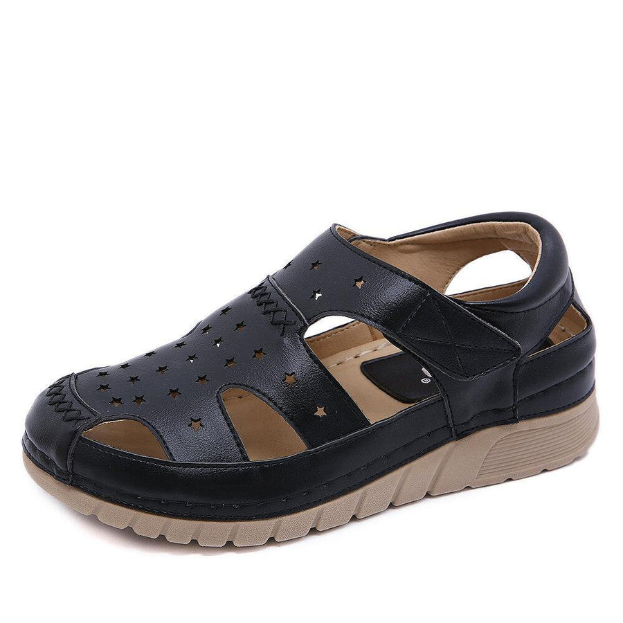 Women Casual Star Pattern Hollow Out Soft Wearable Antistkid Outdoor Hiking Sandals - Trendha