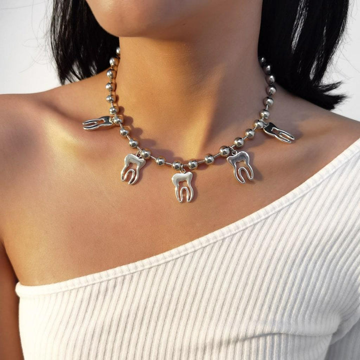 Tooth Choker Necklace - Trendha