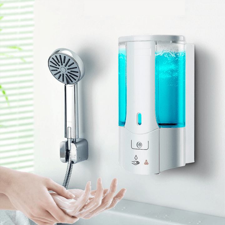 Bakeey Automatic Sensor Hand Free Soap Dispenser Shampoo Bathroom Wall Mounted - Trendha