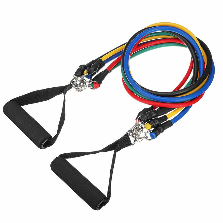 11pcs/set Fitness Resistance Bands Sport Pull Rope Yoga Band Home Gym Exercise Tools - Trendha