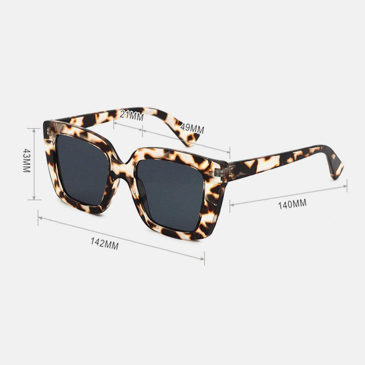 Unisex Leopard Thicken Full Frame Casual UV Protection Polarized Sunglasses - Trendha