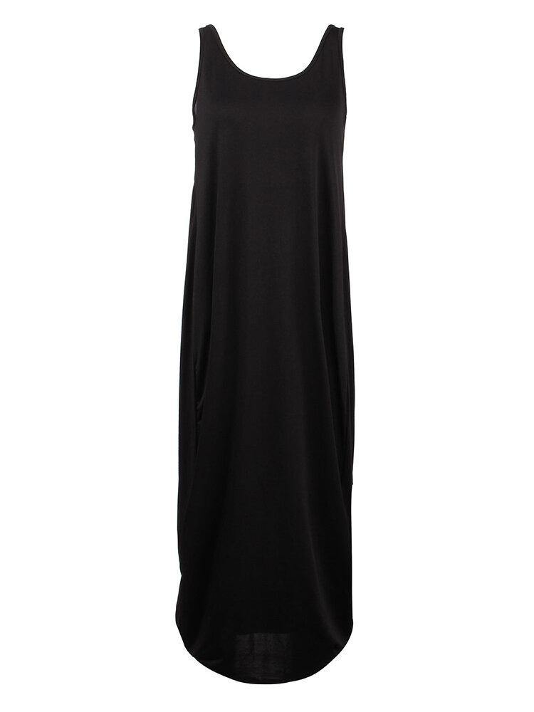 Sexy Backless Sleeveless Stretch Maxi Dress For Women - Trendha