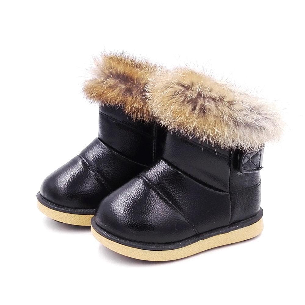 Kid's Rabbit Fur Winter Boots - Trendha
