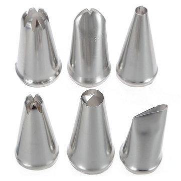 6pcs Stainless Steel Cake Decoration Icing Piping Nozzle tip - Trendha