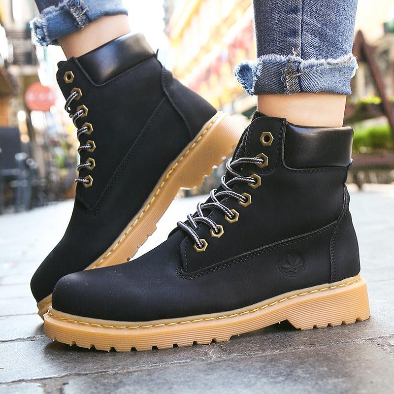 Women's shoes with thick heels and high tops - Trendha
