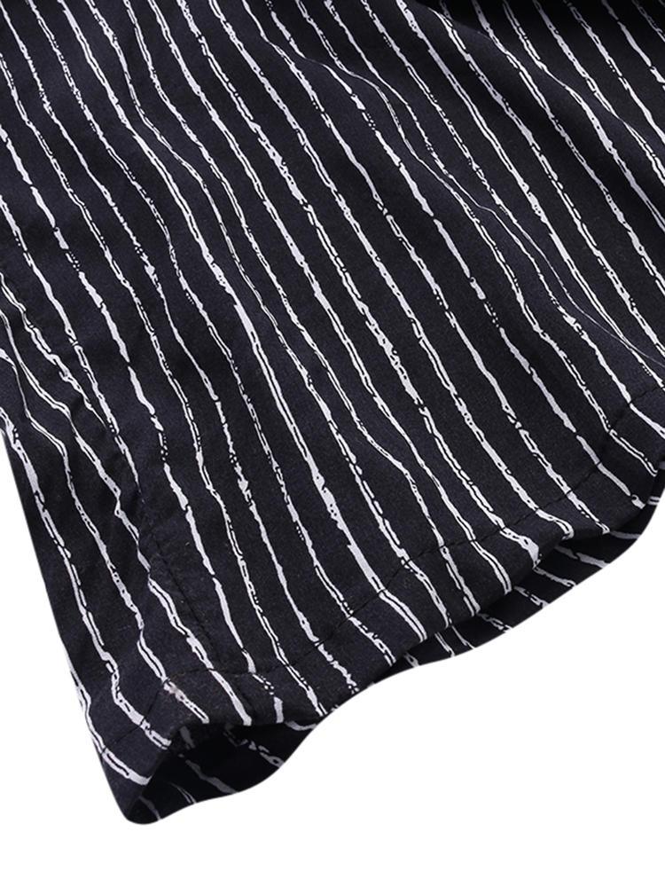 Sexy V-Neck Striped Jumpsuit - Trendha