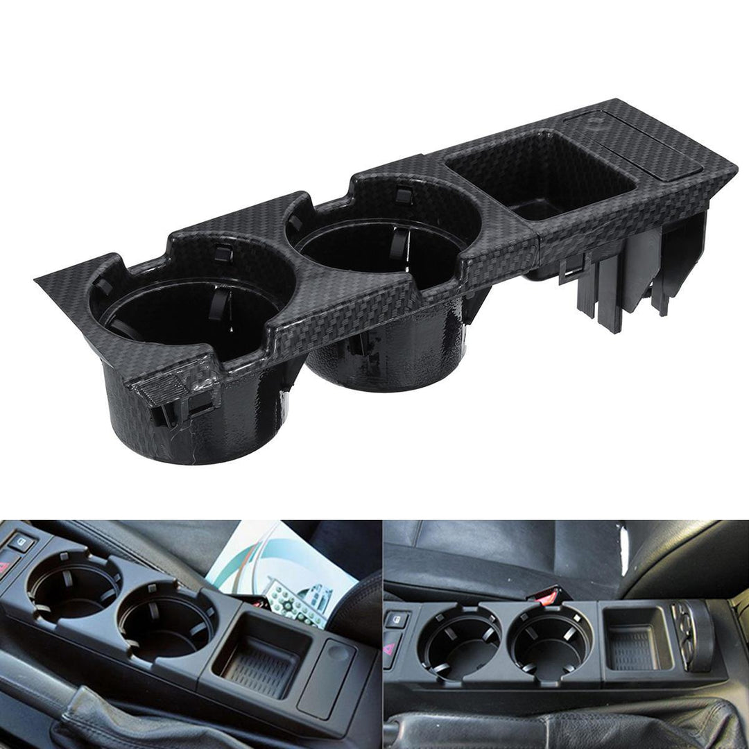 Front Center Console Drink Cup Holder Box Carbon Fiber For BMW 3 Series E46 1999-2006 - Trendha