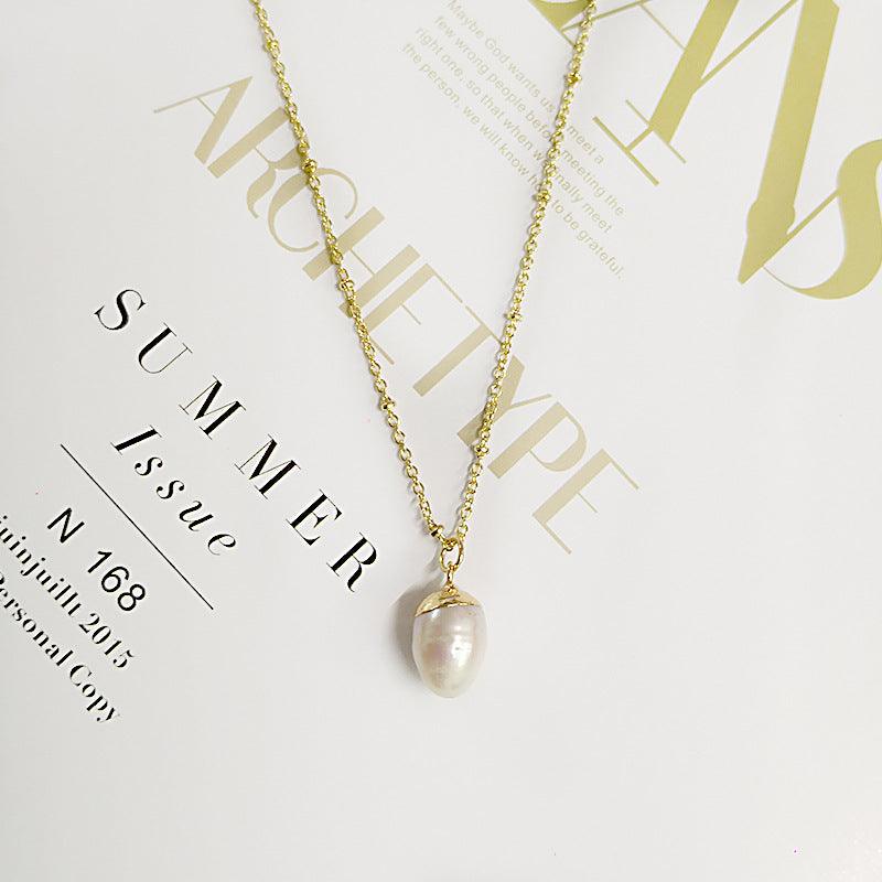 Freshwater Pearl Pendant Necklace - Trendha