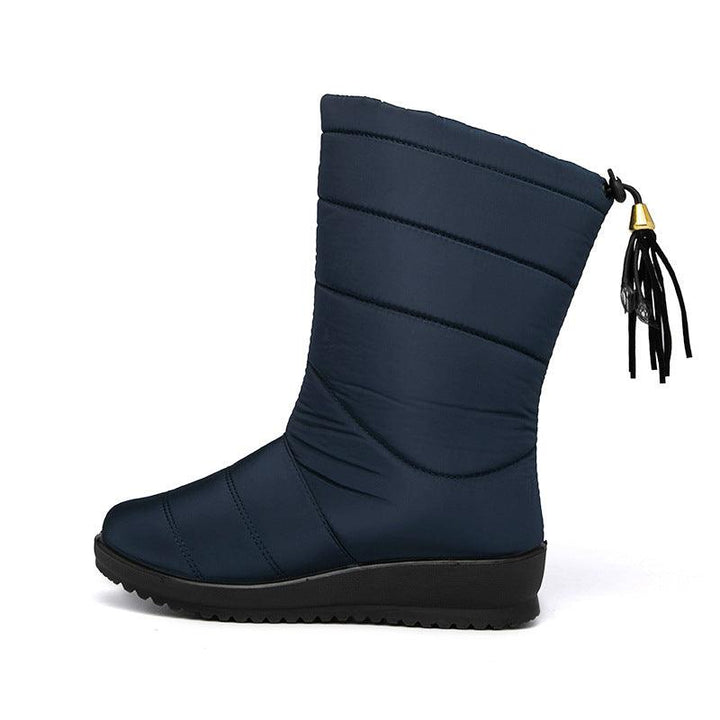 Women's snow boots slope with tassels waterproof and non-slip - Trendha