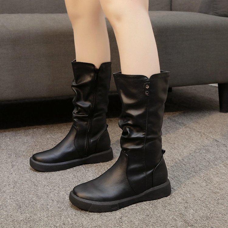 All-match non-slip middle boots - Trendha