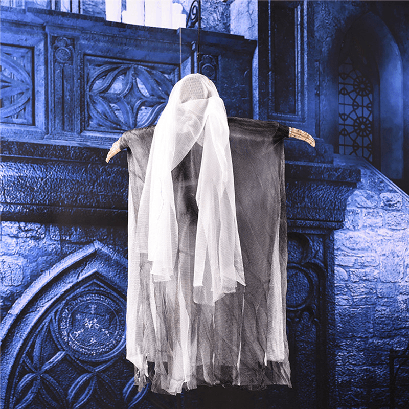Voice Control Halloween Door Decoration Hanging Ghost Creepy Haunted House Props - Trendha