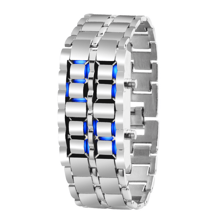 Binary LED Display Couple Watch Waterproof Digital Bracelet Watches - Trendha