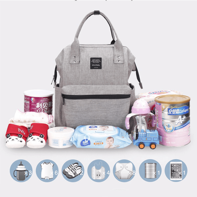 Vvcare BC-MB01 Large Capacity Diaper Nappy Mummy Bag Tote Maternity Baby Care Travel Backpack - Trendha