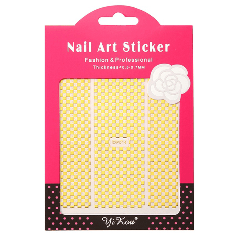 Black Gold Self Adhesive Nail Art Sticker Decal Decoration - Trendha