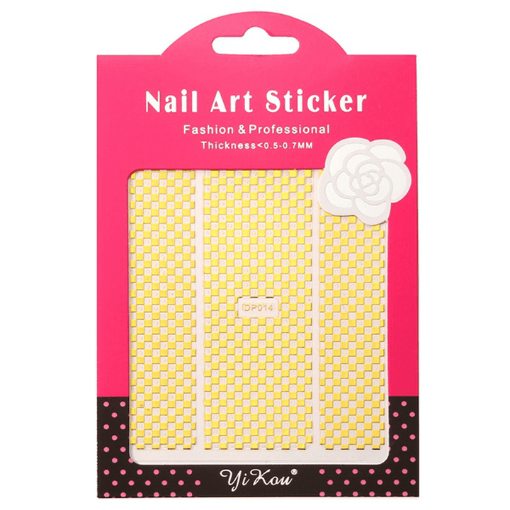 Black Gold Self Adhesive Nail Art Sticker Decal Decoration - Trendha