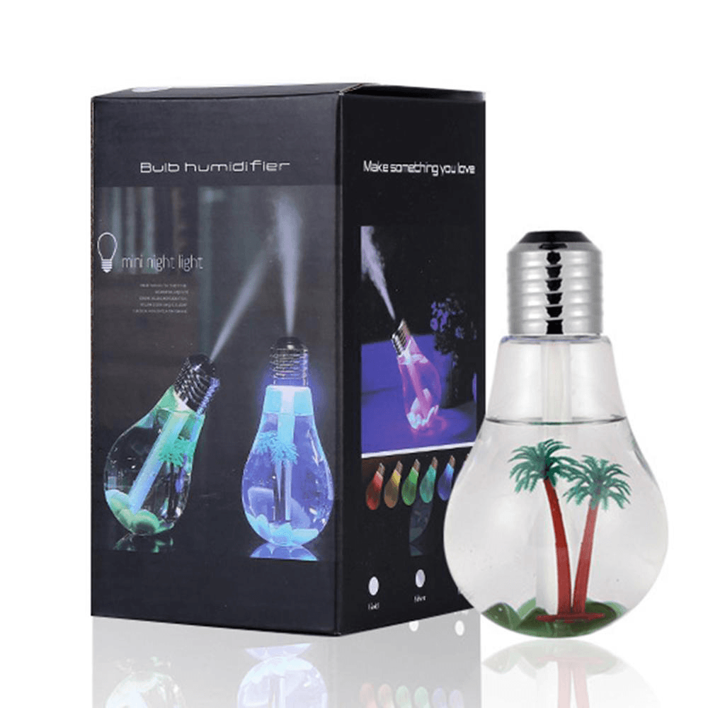 7 Colors Creative USB Ultrasonic Humidifier Purifier Aromatherapy Aroma Diffuser Mist Maker Bottle Bulb Humidifier for Home Car - Trendha
