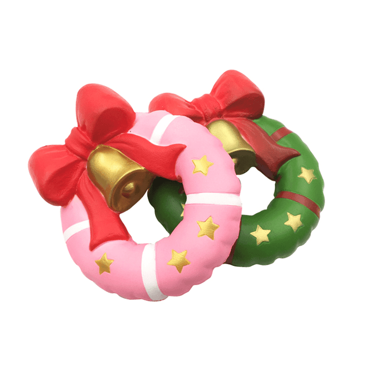 Squishyfun Christmas Jingle Bell Donut Squishy 13Cm Gift Slow Rising Original Packaging Soft Decor Toy - Trendha