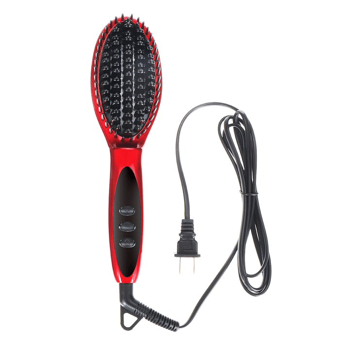 Beard Hair Straightener Brush Comb Multi-Functional Quick Heated Hair Comb Beard Straightener Brush Curling Tool - Trendha