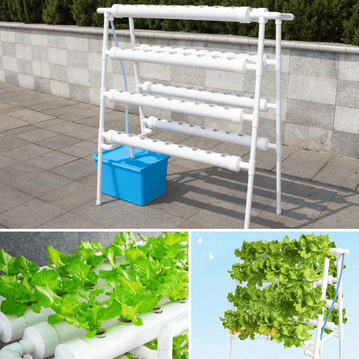 110-220V Hydroponic Grow Kit 8 Pipes 4 Layers Hydroponic 72 Holes Garden Vegetable Planting System Kit - Trendha