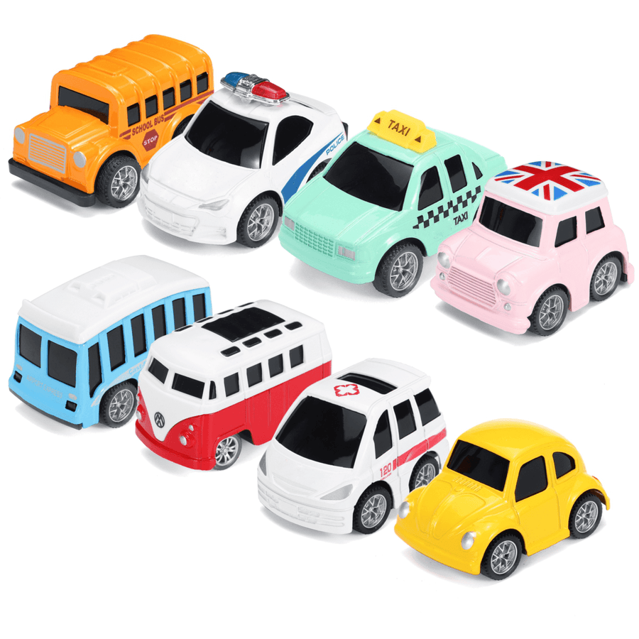 Nordic Traffic Parking Scene Map Pull Back Mini Toy Car Model Educational Children Cartoon Toys Gifts - Trendha