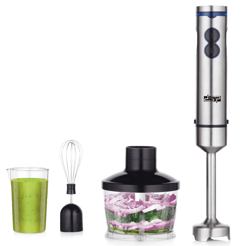 DSP KM1040 700W 4 in 1 Stick Blender 2 Speed Control Knob Motor with Low Noise Adjustable Gear Number Suitable for Stirring Grounding Meat - Trendha