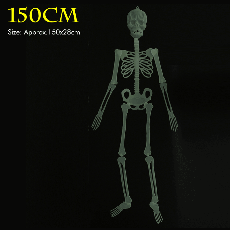 32/90/150CM Halloween Luminous Skeleton 360° Rotatable Joint with Light Effect Toy for Halloween Horror Props House Decoration - Trendha