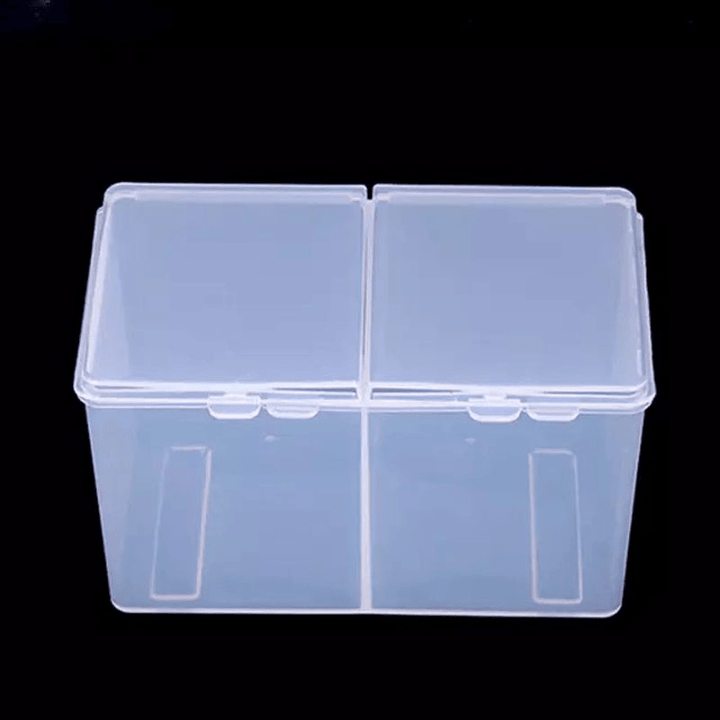 Clear Cotton Pads Container Cosmetic Organizer Nail Art Makeup Standing Holder - Trendha
