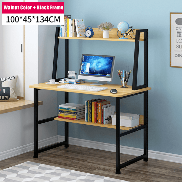 Computer Desk Desktop Simple Desk Bookcase Combination Home Multi-Function Writing Desk for Home Office - Trendha