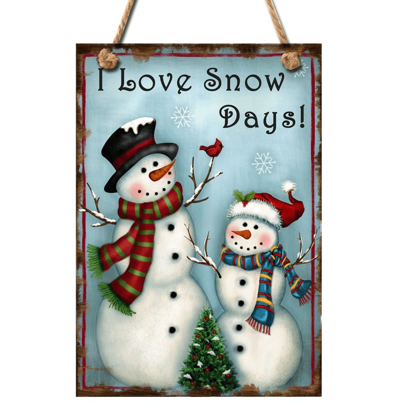 Christmas Door Hanging Painting Board Sata Claus Snowman Merry Christmas DIY House Wall Decor Party Supplies - Trendha