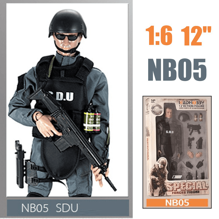 12Inch 300Mm 1/6 Uniform Military Army Soldier Set Model SWAT SDU Combat Game Action Figure Toys Gift - Trendha