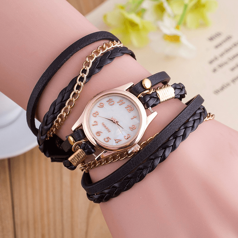 Fashion Casual Shell Surface Diamond Bracelet Watch Women Quartz Watch - Trendha