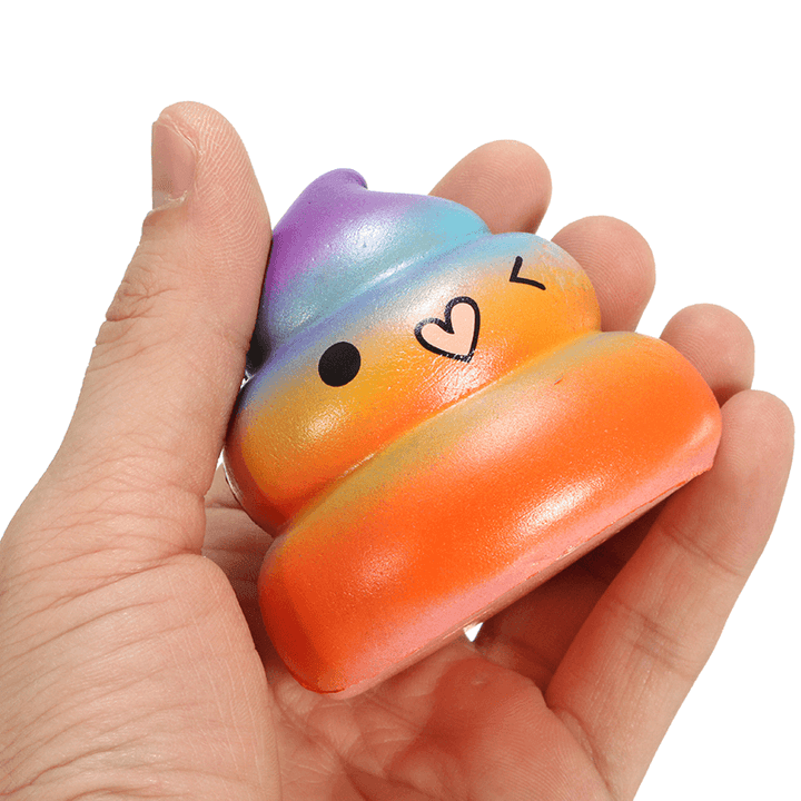 Squishy Factory Poo Colorful Rainbow Soft Slow Rising with Packaging Collection Gift Decor Toy - Trendha