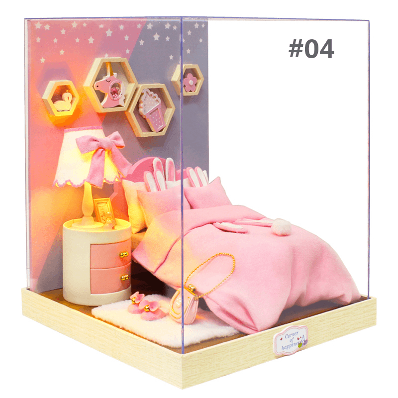 Cuteroom BT Corner of Happiness Series DIY Cabin Doll House Gift Collection Decoration - Trendha