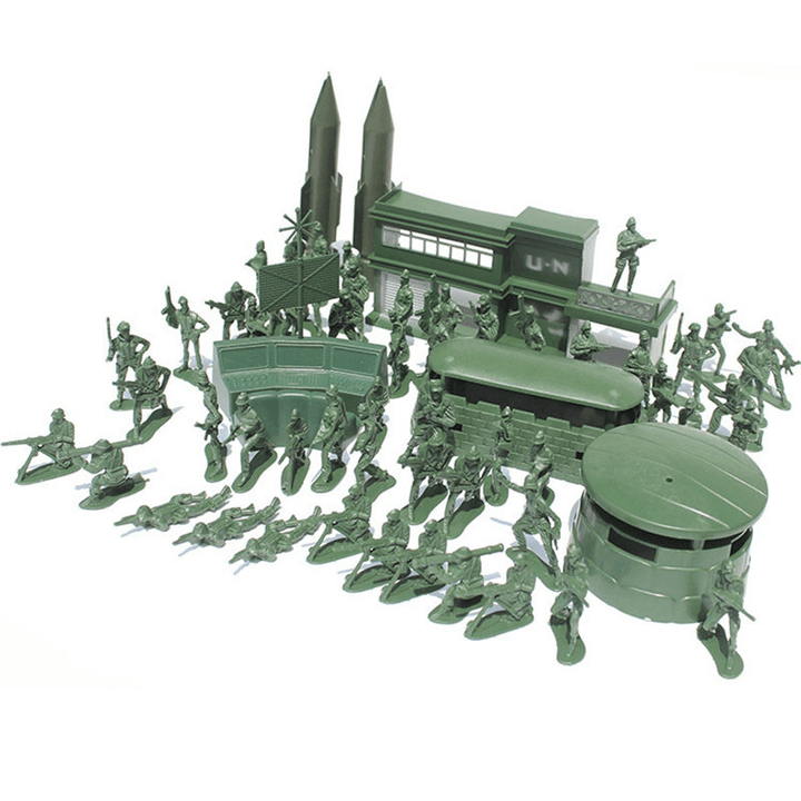 56PCS 5CM Military Soldiers Set Kit Figures Accessories Model for Kids Children Christmas Gift Toys - Trendha