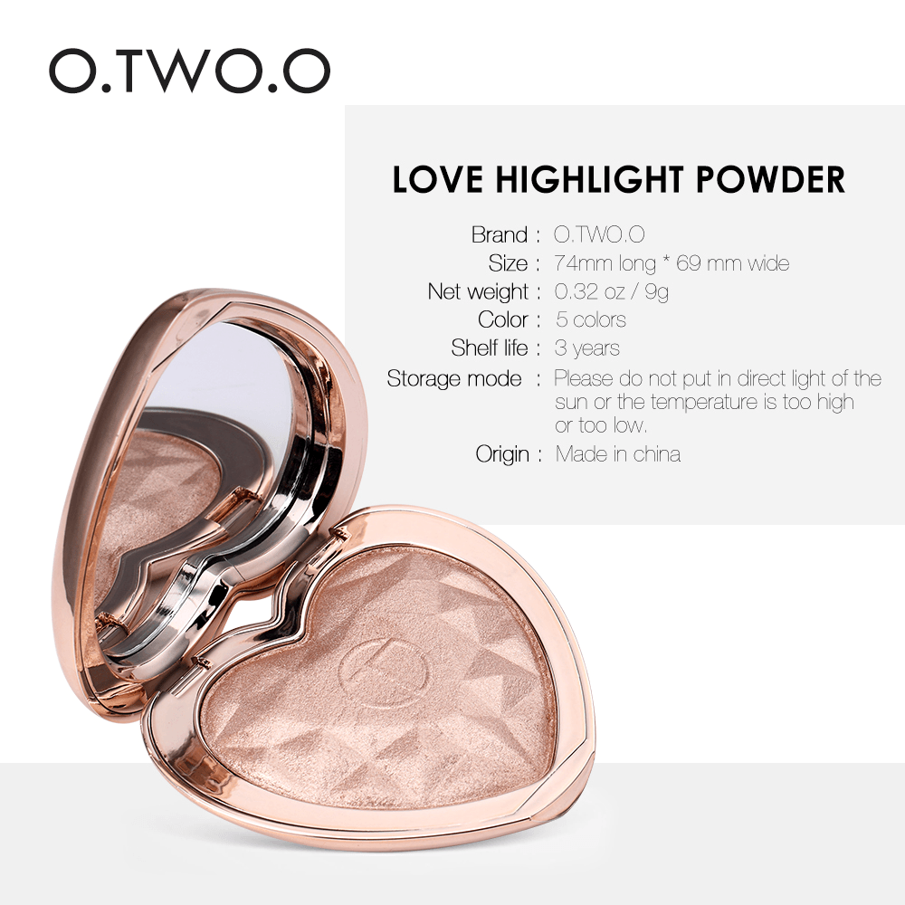 Glow Kit Highlighter Makeup Shimmer Face Body Heart Highlighter Blush Palette Illuminator Highlight Contour Golden Bronzer - Trendha