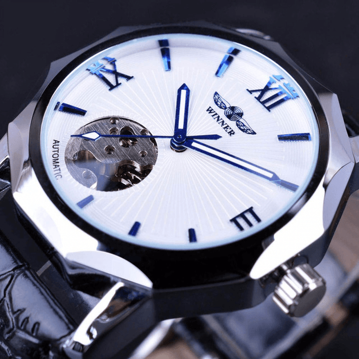 GMT964 Automatic Mechanical Watch Transparent Skeleton Dial Men Watch - Trendha