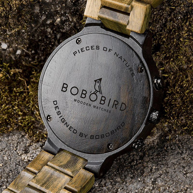 BOBO BIRD S22 Date Display Creative Men Wrist Watch Wooden Band Quartz Watch - Trendha