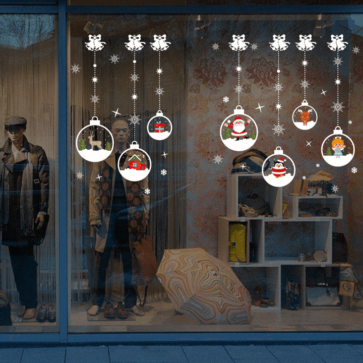 Miico XH7244 Christmas Sticker Home Decoration Sticker Window and Wall Sticker Shop Decorative Stickers - Trendha