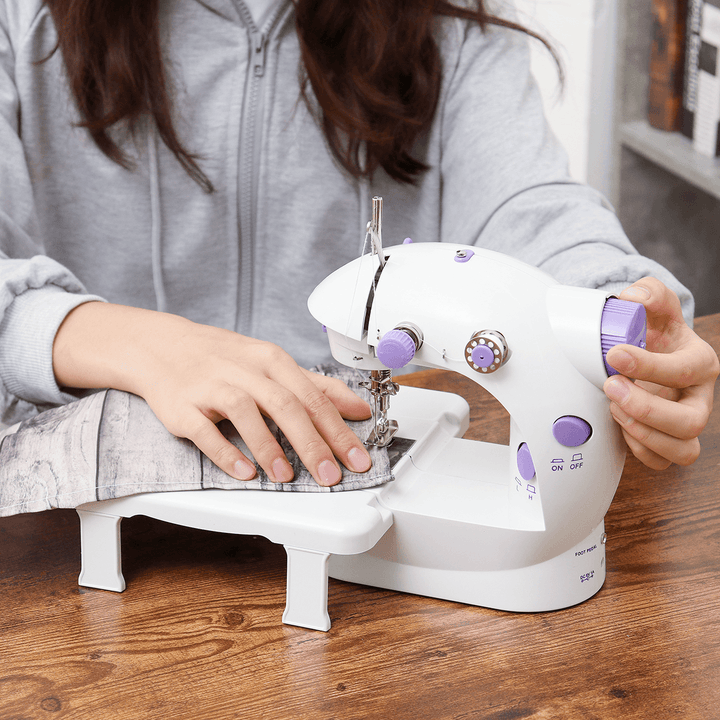 Rechargeable Portable Electric Sewing Machine Household Mini Sewing Machine W/ Light - Trendha