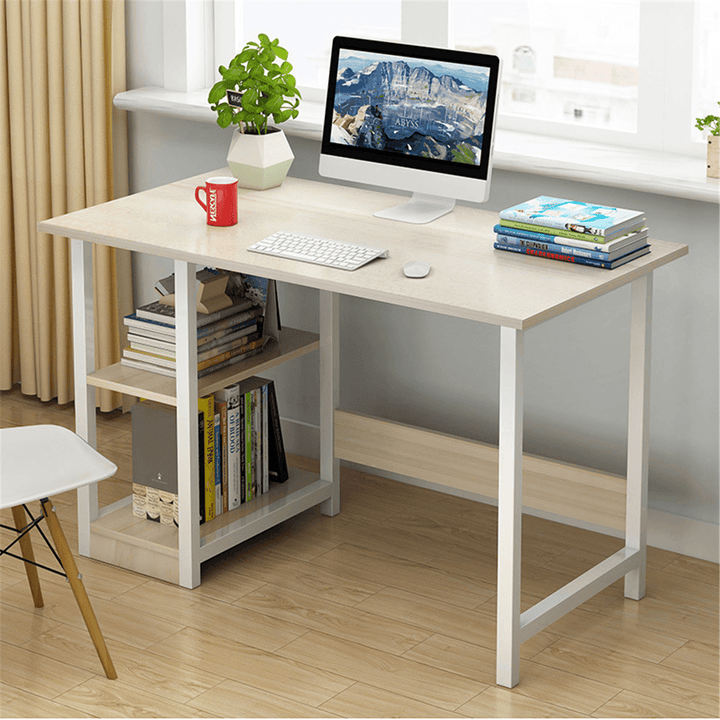 Writing Study Table Computer Desk PC Office Home Workstation Book Shelf Wooden - Trendha