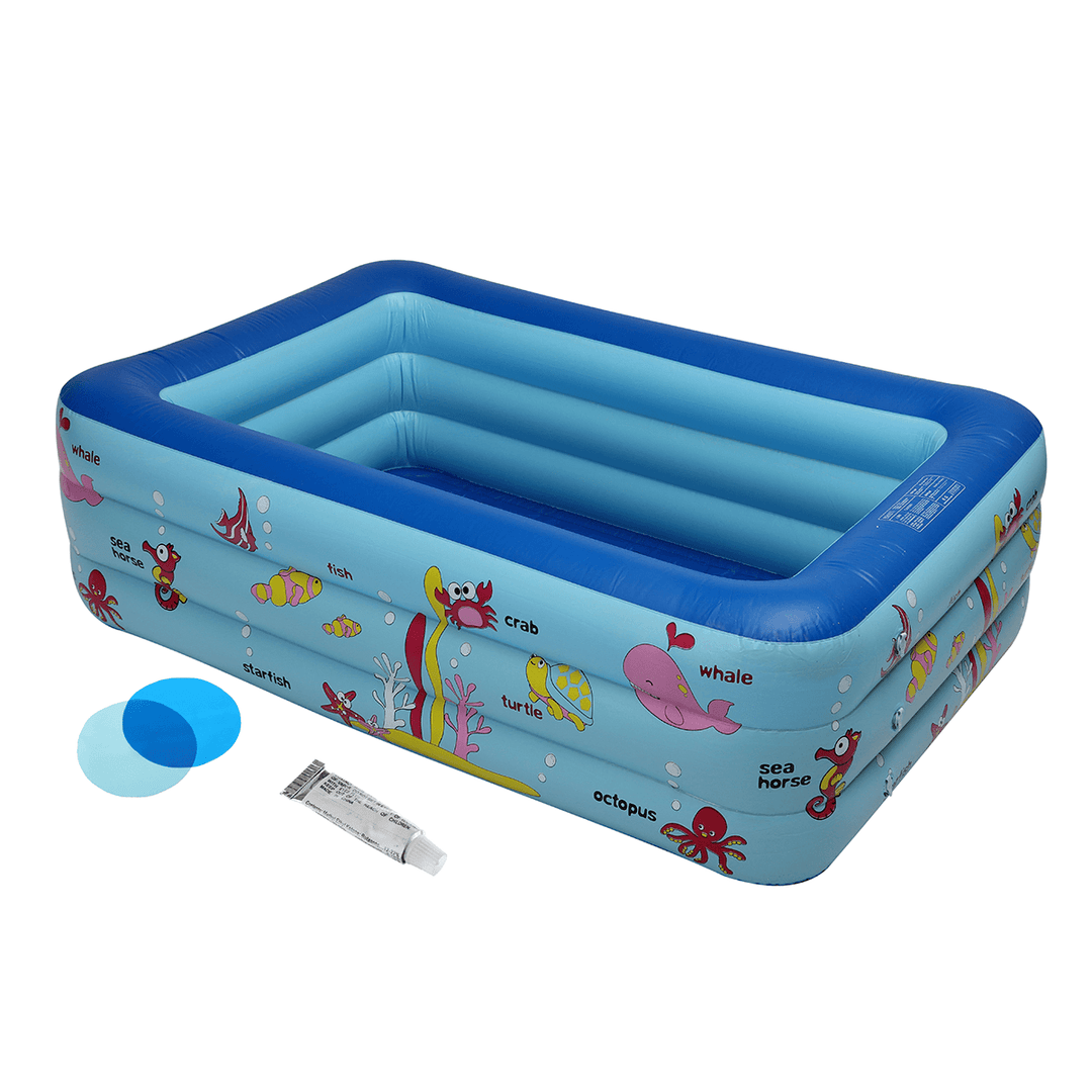 210*145*65CM Kids Family Inflatable Swimming Pool Backyard Outdoor Water Playing Pool - Trendha