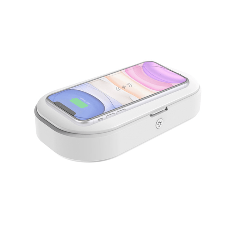 UV Light Phone Sterilizer 10W LED Wireless Charging Jewelry Keys Disinfection Case - Trendha