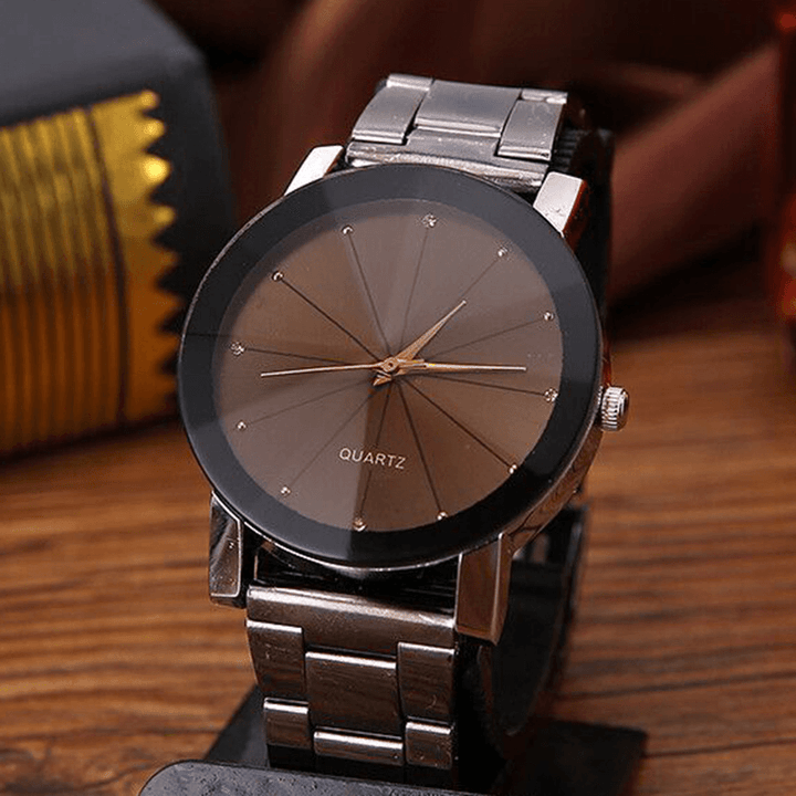 Fashion Casual Waterproof Stainless Steel Strap Men Quartz Watch - Trendha