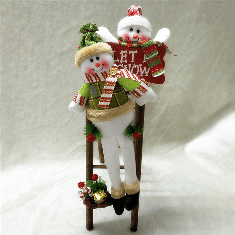 Christmas Party Home Decoration Santa Claus Skiman Ladder Toys for Kids Children Gift - Trendha