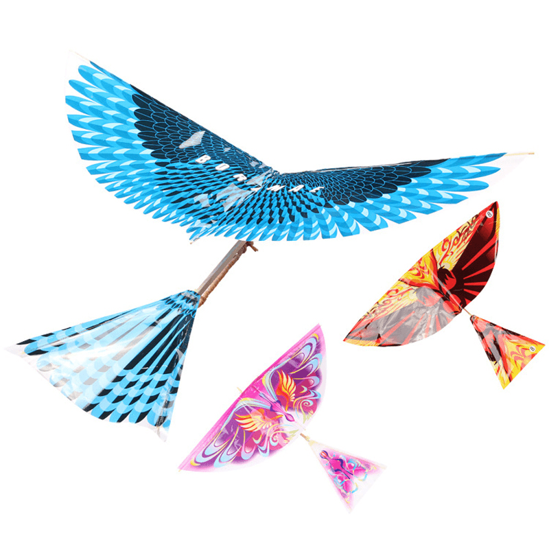 17.5Inches Bionics Eagle Flight Birds Assembly Flapping Wing DIY Model Aircraft Plane Toy - Trendha