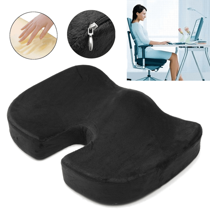 Office Chair Seat Cushion Car Seat Pillow Tailbone Memory Foam Soft Support - Trendha